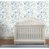 Picture of Meadow Mix Peel & Stick Wallpaper - White/Blue