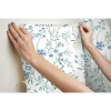 Picture of Meadow Mix Peel & Stick Wallpaper - White/Blue