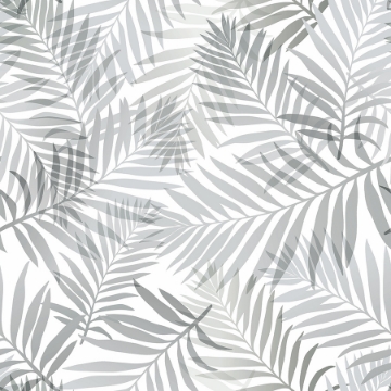 Picture of Tropical Vibe Peel & Stick Wallpaper - Grey