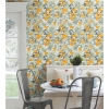 Picture of Orange Blossom Peel and Stick Wallpaper - Orange/Yellow