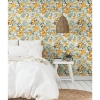 Picture of Orange Blossom Peel and Stick Wallpaper - Orange/Yellow