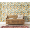 Picture of Orange Blossom Peel and Stick Wallpaper - Orange/Yellow