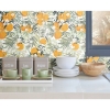 Picture of Orange Blossom Peel and Stick Wallpaper - Orange/Yellow