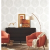 Picture of Nikki Chu Medali Peel & Stick Wallpaper - Grey