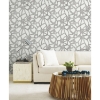 Picture of Nikki Chu Amhara Peel and Stick Wallpaper - White