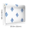 Picture of Watercolor Foulard Peel & Stick Wallpaper - Blue