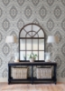 Picture of Bohemian Ikat Peel & Stick Wallpaper - Grey