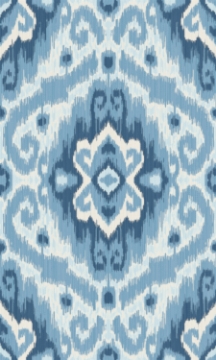 Picture of Bohemian Ikat Peel & Stick Wallpaper - Blue