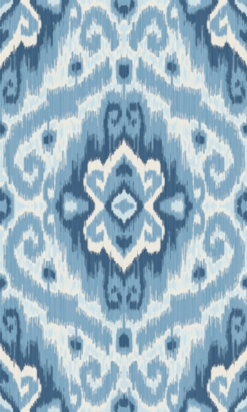 Picture of Bohemian Ikat Peel & Stick Wallpaper - Blue