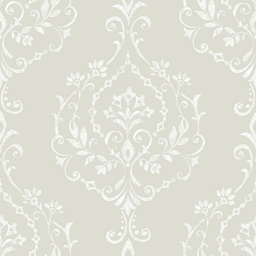 Picture of New Damask Peel & Stick Wallpaper - Taupe