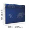 Picture of Elephant Walk Peel & Stick Wallpaper - Blue