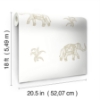 Picture of Elephant Walk Peel & Stick Wallpaper - White