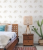 Picture of Elephant Walk Peel & Stick Wallpaper - White