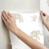 Picture of Elephant Walk Peel & Stick Wallpaper - White