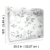 Picture of Lisa Audit Dancing Leaves Peel & Stick Wallpaper - Grey