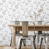 Picture of Lisa Audit Dancing Leaves Peel & Stick Wallpaper - Grey