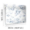 Picture of Lisa Audit Dancing Leaves Peel & Stick Wallpaper - Blue