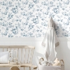 Picture of Lisa Audit Dancing Leaves Peel & Stick Wallpaper - Blue