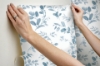 Picture of Lisa Audit Dancing Leaves Peel & Stick Wallpaper - Blue