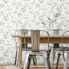 Picture of Lisa Audit Dancing Leaves Peel & Stick Wallpaper - Green