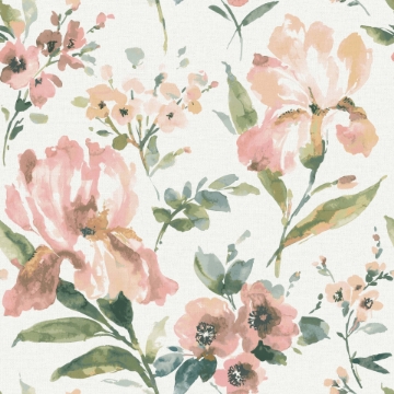 Picture of Iris Peel & Stick Wallpaper - Pink