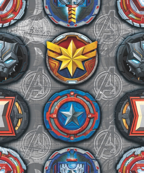 Picture of Avengers Emblems Peel & Stick Wallpaper - Red