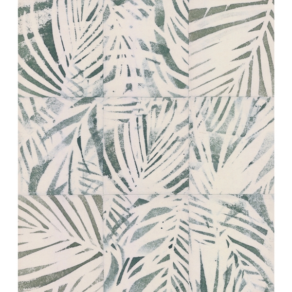 Picture of Mr. Kate Cubism Palm Peel & Stick Wallpaper - Green