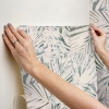 Picture of Mr. Kate Cubism Palm Peel & Stick Wallpaper - Green