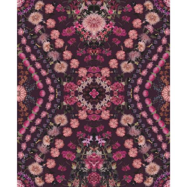 Picture of Mr. Kate Dried Flower Kaleidoscope Peel & Stick Wallpaper - Pink