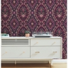 Picture of Mr. Kate Dried Flower Kaleidoscope Peel & Stick Wallpaper - Pink