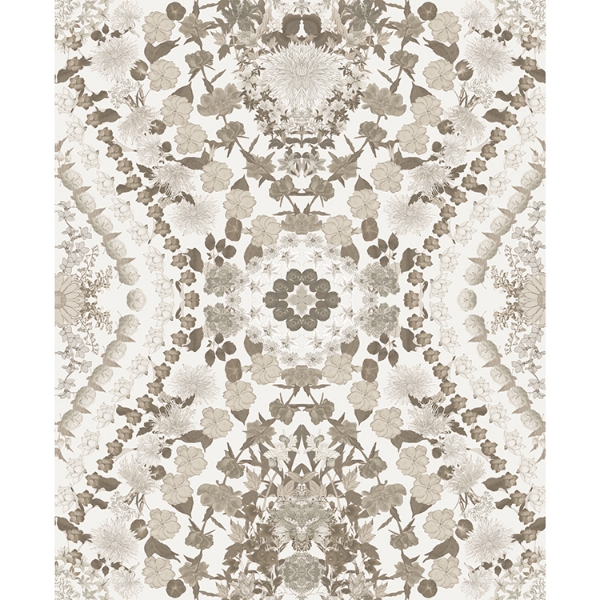 Picture of Mr. Kate Dried Flower Kaleidoscope Peel & Stick Wallpaper - Taupe