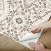 Picture of Mr. Kate Dried Flower Kaleidoscope Peel & Stick Wallpaper - Taupe