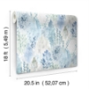 Picture of Watercolor Tree Mosaic Peel & Stick Wallpaper - Blue