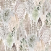 Picture of Watercolor Tree Mosaic Peel & Stick Wallpaper - Taupe