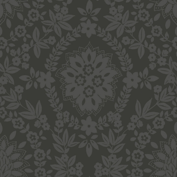 Picture of Boho Baroque Damask Peel & Stick Wallpaper - Black