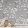 Picture of Birch Grove Peel & Stick Wallpaper - Grey