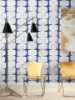 Picture of Mid-Century Beads Peel & Stick Wallpaper - Blue