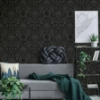 Picture of Star Wars The Dark Side Damask Peel & Stick Wallpaper - Charcoal