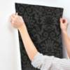 Picture of Star Wars The Dark Side Damask Peel & Stick Wallpaper - Charcoal