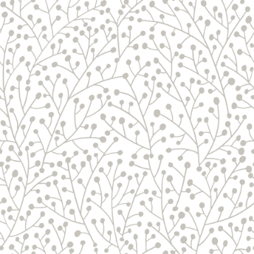 Picture of Cat Coquillette Berry Branches Peel & Stick Wallpaper - Taupe