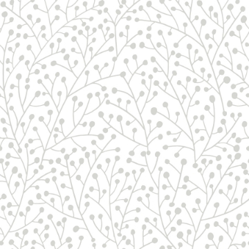 Picture of Cat Coquillette Berry Branches Peel & Stick Wallpaper - Grey