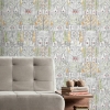 Picture of Persian Ikat Peel & Stick Wallpaper - Grey