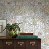 Picture of Persian Ikat Peel & Stick Wallpaper - Grey