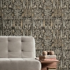 Picture of Persian Ikat Peel & Stick Wallpaper - Black