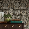 Picture of Persian Ikat Peel & Stick Wallpaper - Black