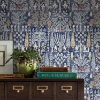 Picture of Persian Ikat Peel & Stick Wallpaper - Blue