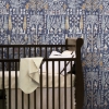 Picture of Persian Ikat Peel & Stick Wallpaper - Blue