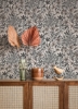 Picture of Cat Coquillette Porcelain Garden Peel & Stick Wallpaper - Grey