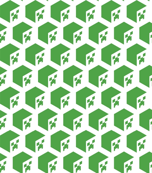 Picture of Minecraft Creeper Face Peel & Stick Wallpaper - Green