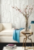 Picture of Geometric Circuits Peel & Stick Wallpaper - Grey